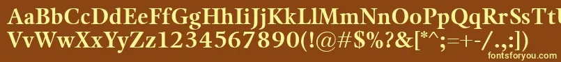 KalixBold Font – Yellow Fonts on Brown Background