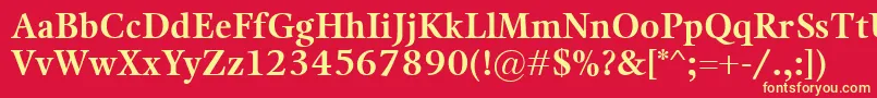 KalixBold Font – Yellow Fonts on Red Background