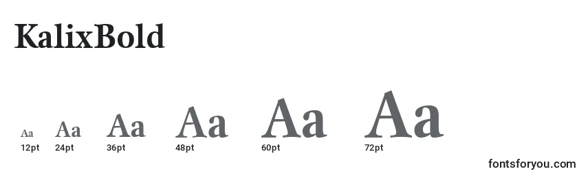 KalixBold Font Sizes
