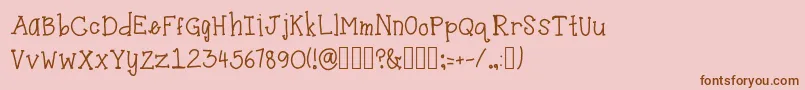 DirtyWastebuckets Font – Brown Fonts on Pink Background