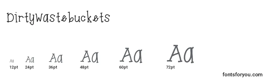 DirtyWastebuckets Font Sizes