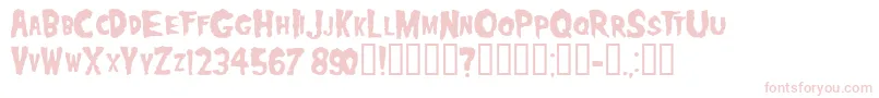 Misfits Font – Pink Fonts on White Background