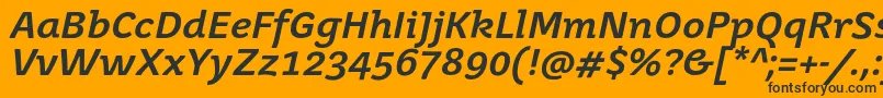 JuvenisbookBolditalic Font – Black Fonts on Orange Background