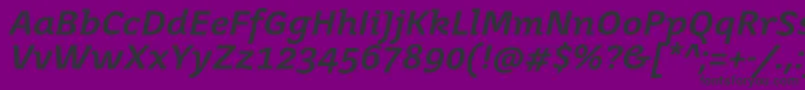 JuvenisbookBolditalic Font – Black Fonts on Purple Background