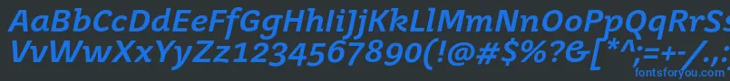 JuvenisbookBolditalic Font – Blue Fonts on Black Background