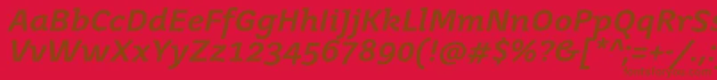 JuvenisbookBolditalic Font – Brown Fonts on Red Background