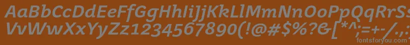 JuvenisbookBolditalic Font – Gray Fonts on Brown Background
