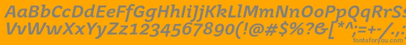 JuvenisbookBolditalic Font – Gray Fonts on Orange Background