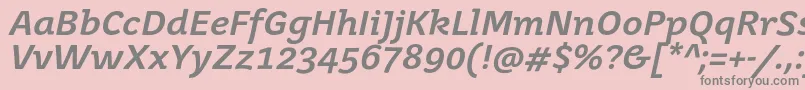 JuvenisbookBolditalic Font – Gray Fonts on Pink Background