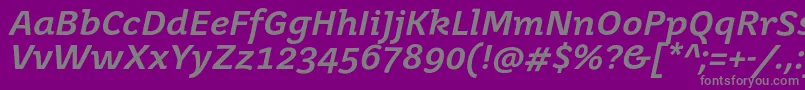JuvenisbookBolditalic Font – Gray Fonts on Purple Background