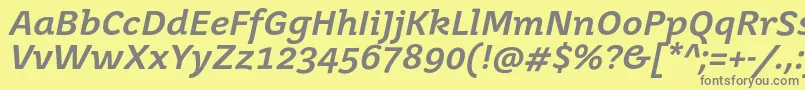 JuvenisbookBolditalic Font – Gray Fonts on Yellow Background