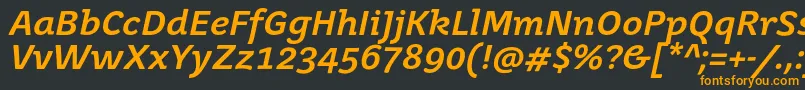 JuvenisbookBolditalic Font – Orange Fonts on Black Background
