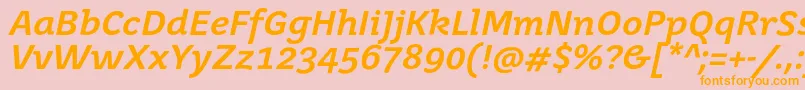 JuvenisbookBolditalic Font – Orange Fonts on Pink Background