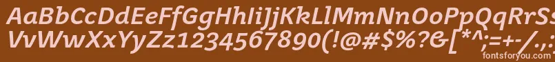 JuvenisbookBolditalic Font – Pink Fonts on Brown Background