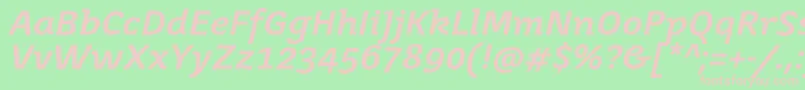 JuvenisbookBolditalic Font – Pink Fonts on Green Background