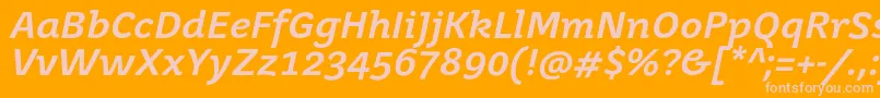 JuvenisbookBolditalic Font – Pink Fonts on Orange Background
