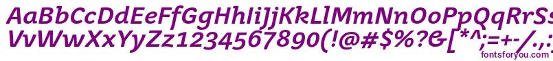 Шрифт JuvenisbookBolditalic – фиолетовые шрифты на белом фоне