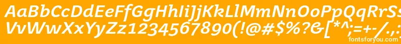 JuvenisbookBolditalic Font – White Fonts on Orange Background