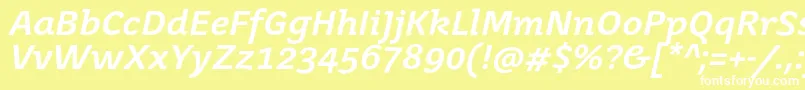 JuvenisbookBolditalic Font – White Fonts on Yellow Background