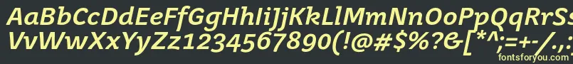 JuvenisbookBolditalic Font – Yellow Fonts on Black Background