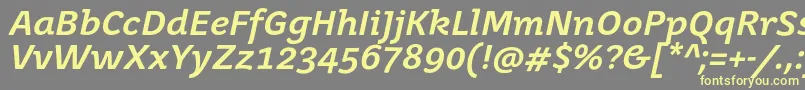 JuvenisbookBolditalic Font – Yellow Fonts on Gray Background