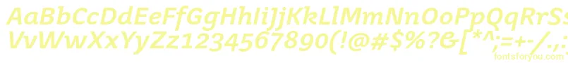 JuvenisbookBolditalic Font – Yellow Fonts on White Background