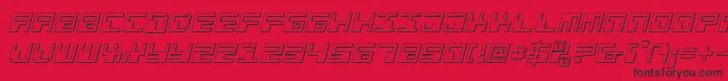 Phaserbank3Di Font – Black Fonts on Red Background