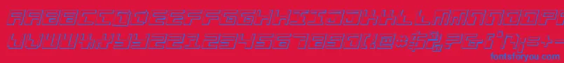 Phaserbank3Di Font – Blue Fonts on Red Background