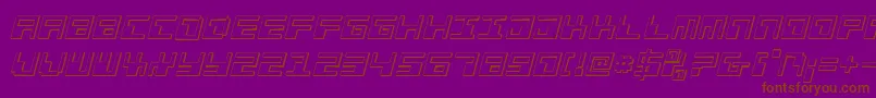 Phaserbank3Di Font – Brown Fonts on Purple Background