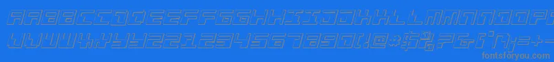 Phaserbank3Di Font – Gray Fonts on Blue Background