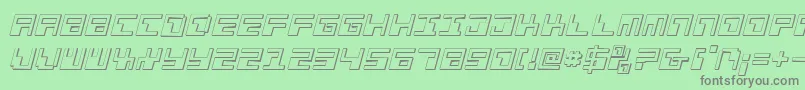 Phaserbank3Di-Schriftart – Graue Schriften auf grünem Hintergrund