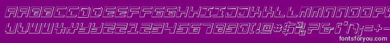 Phaserbank3Di Font – Green Fonts on Purple Background