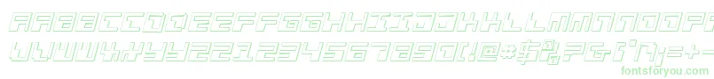 Phaserbank3Di-Schriftart – Grüne Schriften auf weißem Hintergrund