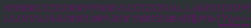 Phaserbank3Di Font – Purple Fonts on Black Background