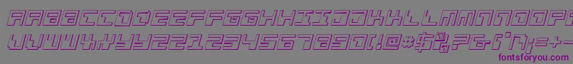 Phaserbank3Di Font – Purple Fonts on Gray Background