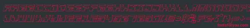 Phaserbank3Di Font – Red Fonts on Black Background