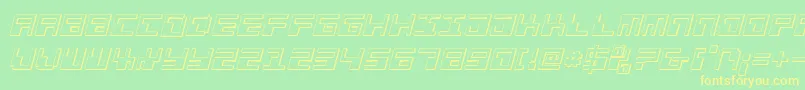 Phaserbank3Di Font – Yellow Fonts on Green Background