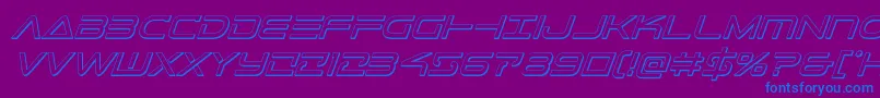 Telemarines3Dital1 Font – Blue Fonts on Purple Background