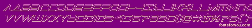 Telemarines3Dital1 Font – Yellow Fonts on Purple Background