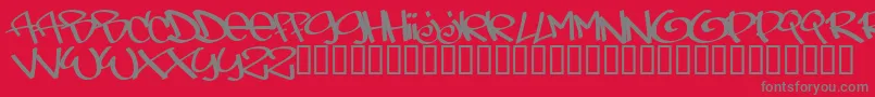 Tagsxtreme Font – Gray Fonts on Red Background