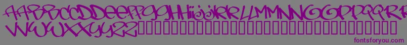 Tagsxtreme-Schriftart – Violette Schriften auf grauem Hintergrund