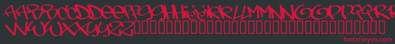 Tagsxtreme Font – Red Fonts on Black Background