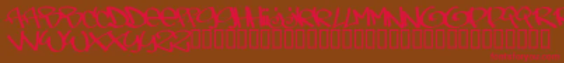 Tagsxtreme Font – Red Fonts on Brown Background