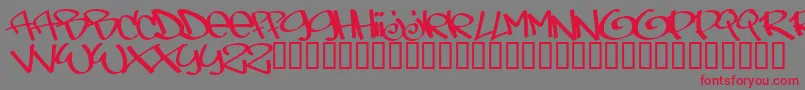 Tagsxtreme Font – Red Fonts on Gray Background