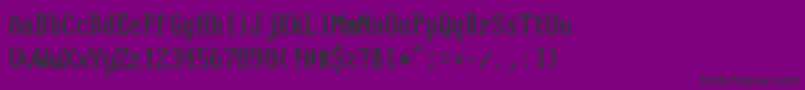 Czcionka NouveauIbmStretch – czarne czcionki na fioletowym tle