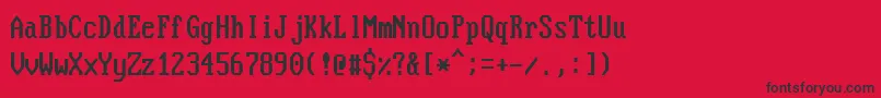 NouveauIbmStretch Font – Black Fonts on Red Background