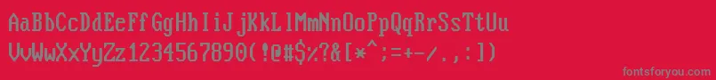 NouveauIbmStretch Font – Gray Fonts on Red Background