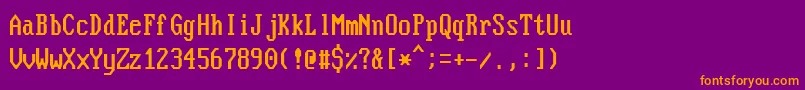 NouveauIbmStretch Font – Orange Fonts on Purple Background
