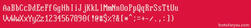 NouveauIbmStretch Font – Pink Fonts on Red Background