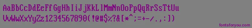 NouveauIbmStretch Font – Purple Fonts on Gray Background